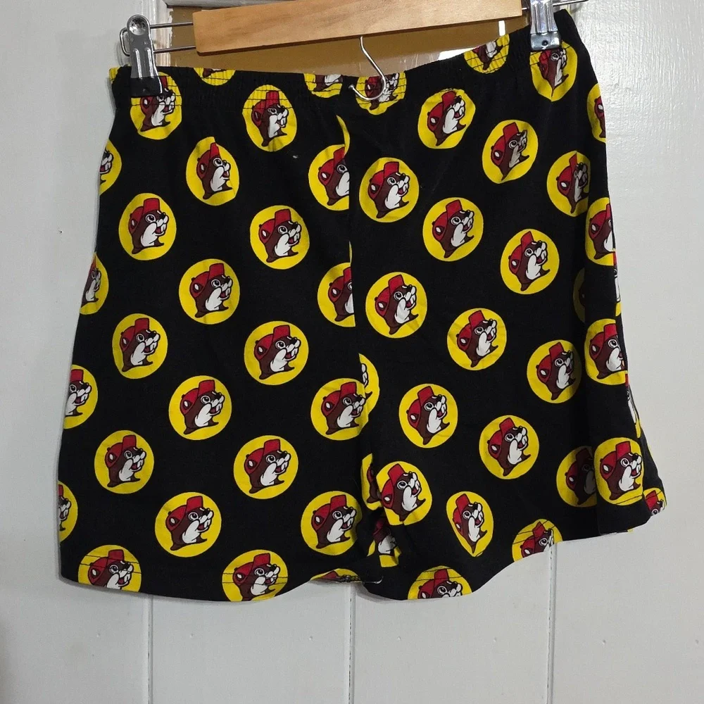 Buc-ees Kids/Boys Boxer/Sleep Shorts ‎ Beavers Button Fly Cotton Sz L READ